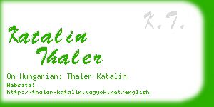 katalin thaler business card